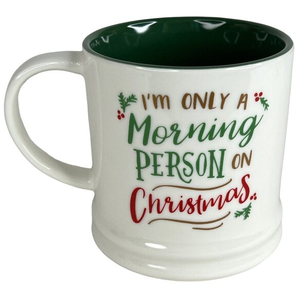 Threshold Im Only A Morning Person On Christmas Mug White Green Cup Target Home - Picture 4 of 7
